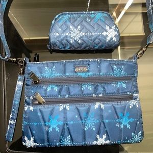 LugLife matching set- DAZZLE Crossbody & Bobsled Eyeglass/Sunglass case!💙🥶💙